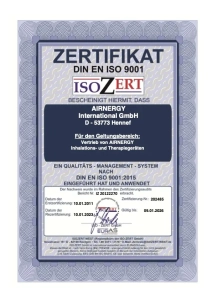 Airnergy Certificate Din-ISO 9001 Airnergy Certificate Din-ISO 9001