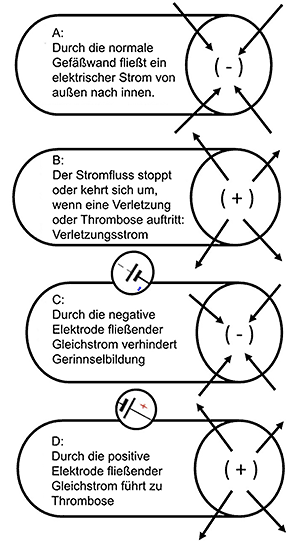 Electrical flow in blood vessel illustration Electrical flow in blood vessel illustration