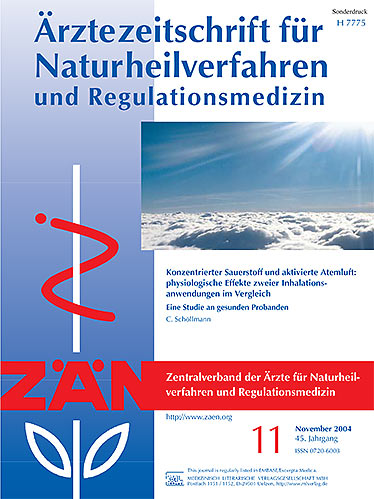 Comparative study with measurements on test persons, C. Schöllmann, Spirovitalization, medical journal for naturopathy and regulatory medicine Cover page, comparative study with measurements on test subjects, C. Schöllmann, Spirovitalization, medical journal for naturopathy and regulatory medicine